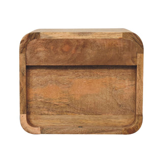 Mango Wood Floating Bedside Table with Oak Finish