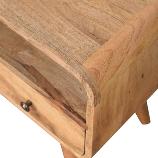 2 Drawer Narrow TV Stand, Mango Wood