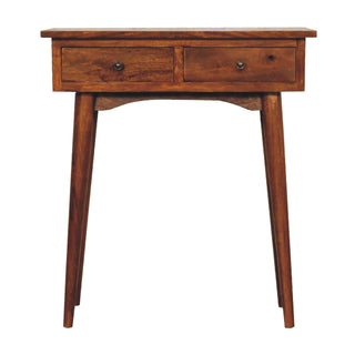 Nordic Narrow Console Table, Chestnut Finish
