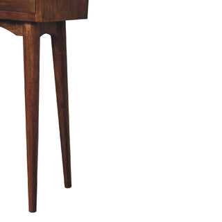 Nordic Narrow Console Table, Chestnut Finish