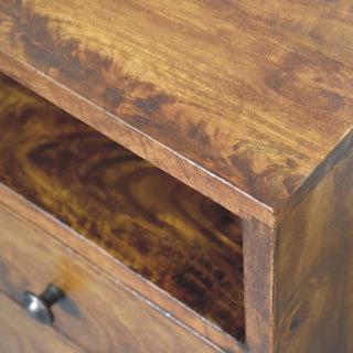 Narrow Classic Bedside, Chestnut