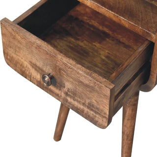 1 Drawer 1 Shelf Narrow Bedside Table, Grey Wash Finish