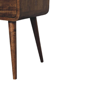 1 Drawer 1 Shelf Narrow Bedside Table, Grey Wash Finish