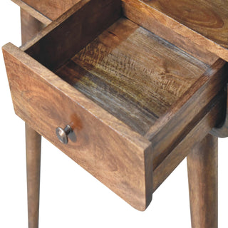 Mango Wood Narrow Console Table, Grey Wash Finish