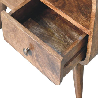 Mango Wood Narrow TV Stand, Grey Wash Finish