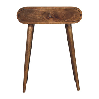 Mango Wood Narrow Console Table, Chestnut Finish