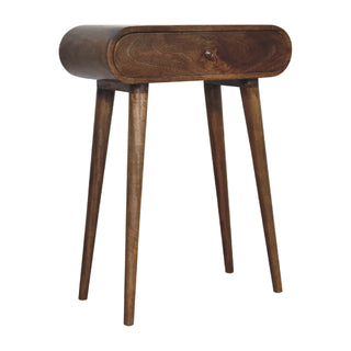 Mango Wood Narrow Console Table, Chestnut Finish