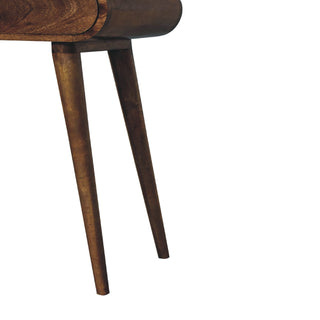 Mango Wood Narrow Console Table, Chestnut Finish