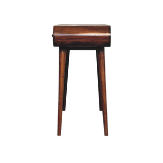 Mango Wood Dressing Table with Foldable Mirror in Chestnut Finish