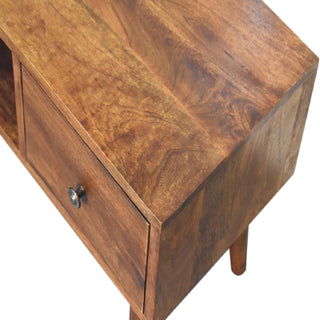 Classic 2-Drawer, 1-Shelf Coffee Table in Chestnut Finish