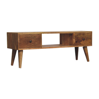 Classic Mango Wood Coffee Table, Oak Finish