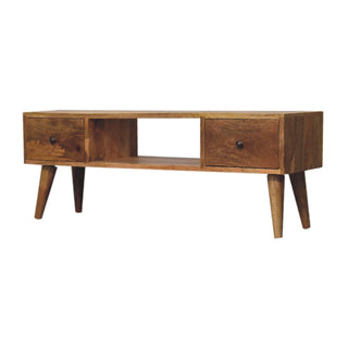 Classic Mango Wood Coffee Table, Oak Finish
