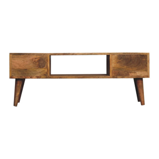 Classic Mango Wood Coffee Table, Oak Finish