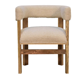 Bouclé Chair, Cream