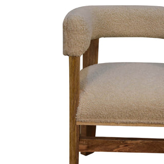 Bouclé Chair, Cream