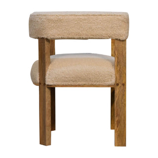 Bouclé Chair, Cream