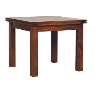 Butterfly Extendable Dining Table in Mango Wood with Chestnut Finish