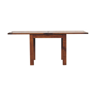 Butterfly Extendable Dining Table in Mango Wood with Chestnut Finish