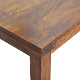 Butterfly Extendable Dining Table in Mango Wood with Chestnut Finish