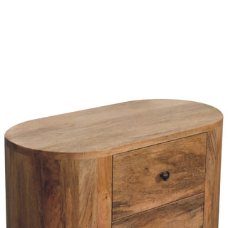 London Narrow Cabinet with 3 Drawers in Oak Finish