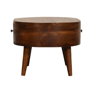 London Narrow Coffee Table in Mango Wood with Chestnut Finish