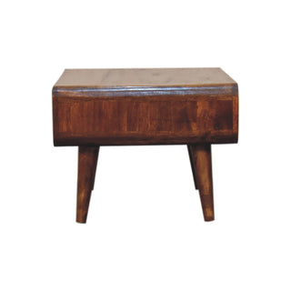 Open-Shelf TV Stand in Mango Wood with Chestnut Finish