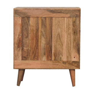 Mango Wood Narrow Pineapple Carved 3-Drawer Chest