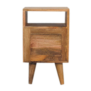 Mango Wood Prima Narrow Bedside Table with 2 Drawers