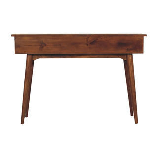Nordic 3 Drawer Console Table, Chestnut Finish