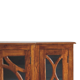 Glazed Carved Sideboard, Chestnut