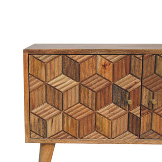 Cubana Media Unit, Mango Wood in Oak Finish