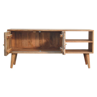 Cubana Media Unit, Mango Wood in Oak Finish