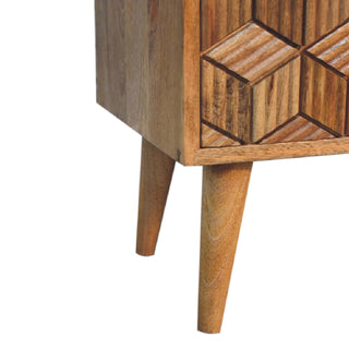 Cubana Media Unit, Mango Wood in Oak Finish