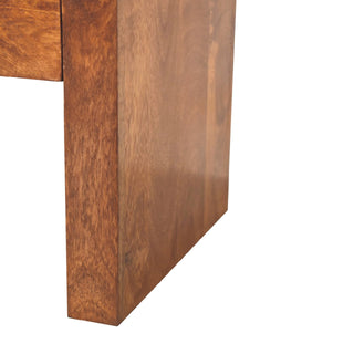 Darcy Mango Wood Bedside Table, Chestnut Finish
