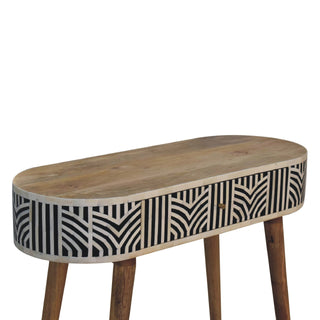 Edessa Console Table with Bone Inlay Fronts in Mango Wood