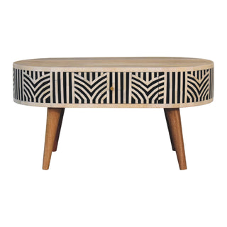 Edessa Coffee Table, Mango Wood and Bone Inlay