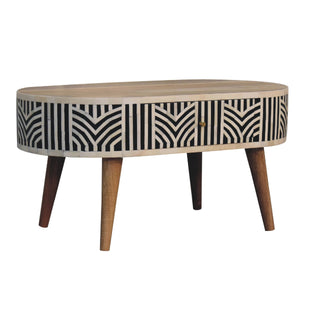 Edessa Coffee Table, Mango Wood and Bone Inlay