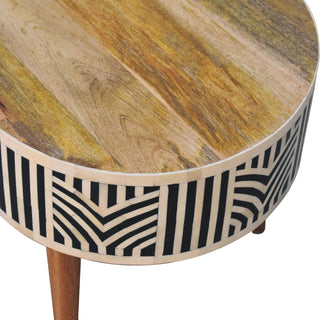 Edessa Coffee Table, Mango Wood and Bone Inlay