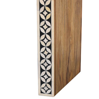 Edessa End Table with Bone Inlay and Mango Wood