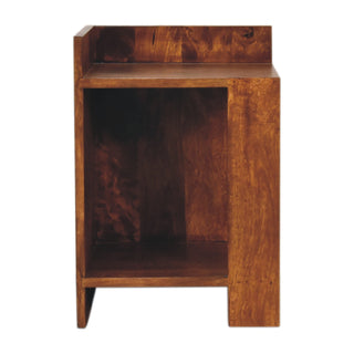 Open Frame Bedside Table, Chestnut Finish