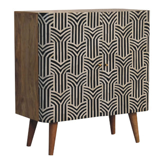 Edessa Cabinet with Mango Wood and Bone Inlay Fronts