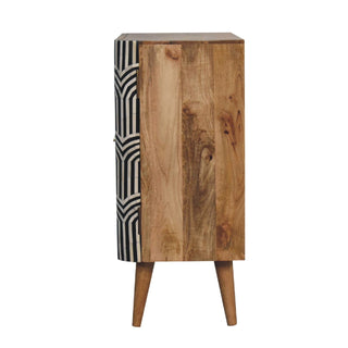Edessa Cabinet with Mango Wood and Bone Inlay Fronts