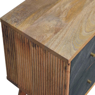 Mango Wood Slade Media Unit with 4 Drawers