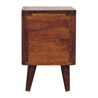 Mango Wood Lid-up Storage Stool, Chestnut Finish
