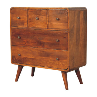 3 over 2 Drawer Chest, Chestnut