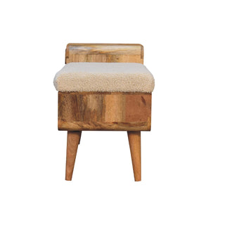 Bouclé Storage Bench