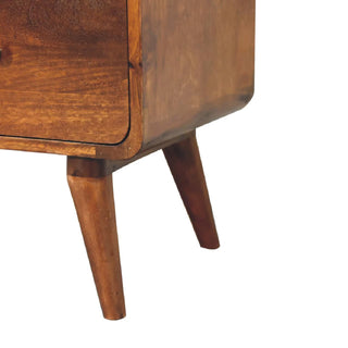 Mango Wood 2-over-2 Drawer Chest - Chestnut Finish