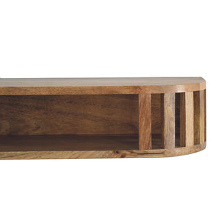 Ariella Floating Console Table in Mango Wood with Oak Finish