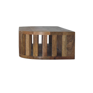 Ariella Floating Console Table in Mango Wood with Oak Finish
