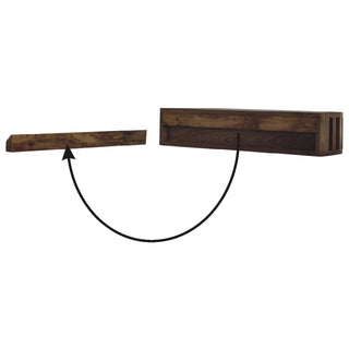 Ariella Floating Console Table in Mango Wood with Oak Finish